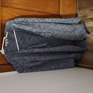 Grey cardigan long sweater with pockets by Mary Jane size small